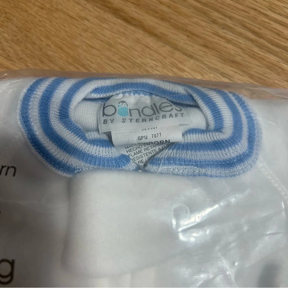 Vintage Bundles By Sterncraft Sleeper Bag NEW Sack Made in USA Baby White Blue